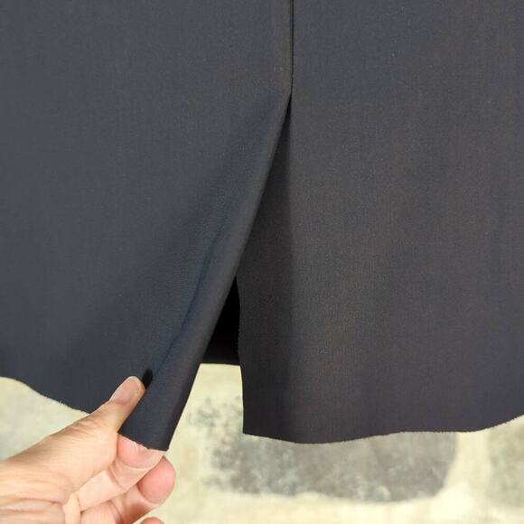 Ecru Black Pull On Pencil Skirt Woman's Small Business Career Stretch Scuba - Picture 6 of 11